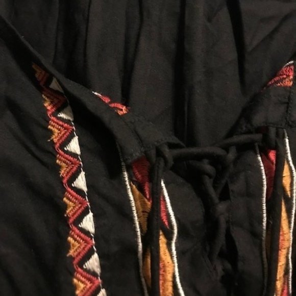 AE Boho Embroidered Blouse in Black - Picture 4 of 8